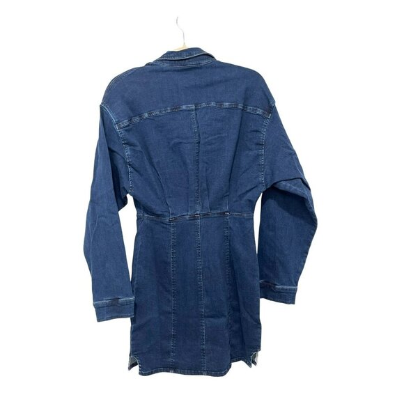 Free People Amber Denim Dress in Dark Indigo NWT Size 4 - Picture 7 of 9